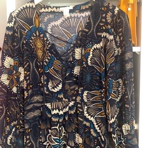 Long multi color high slit maxi dress